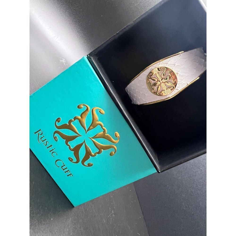 Rustic Cuff White Snake Bracelet